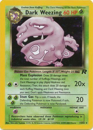Dark Weezing 014/082 - Team Rocket Unlimited Holofoil - Holo Rare