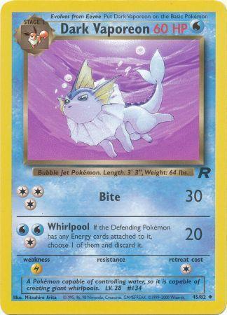Dark Vaporeon 045/082 - Team Rocket Unlimited - Uncommon