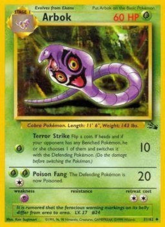Arbok 031/062 - Fossil Unlimited - Uncommon