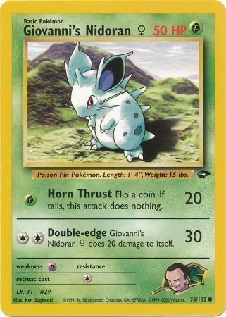 Giovanni's Nidoran F 075/132 - Gym Challenge Unlimited - Common