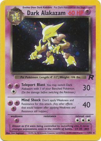 Dark Alakazam 001/082 - Team Rocket Unlimited Holofoil - Holo Rare