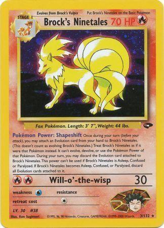 Brock's Ninetales 003/132 - Gym Challenge Unlimited Holofoil - Holo Rare
