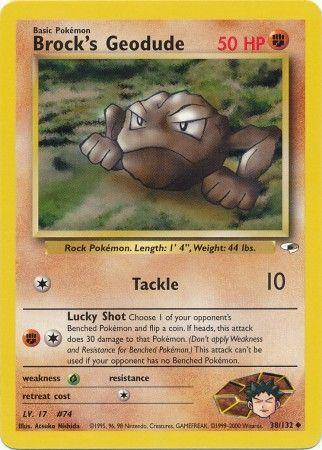 Brock's Geodude 038/132 - Gym Heroes Unlimited - Uncommon