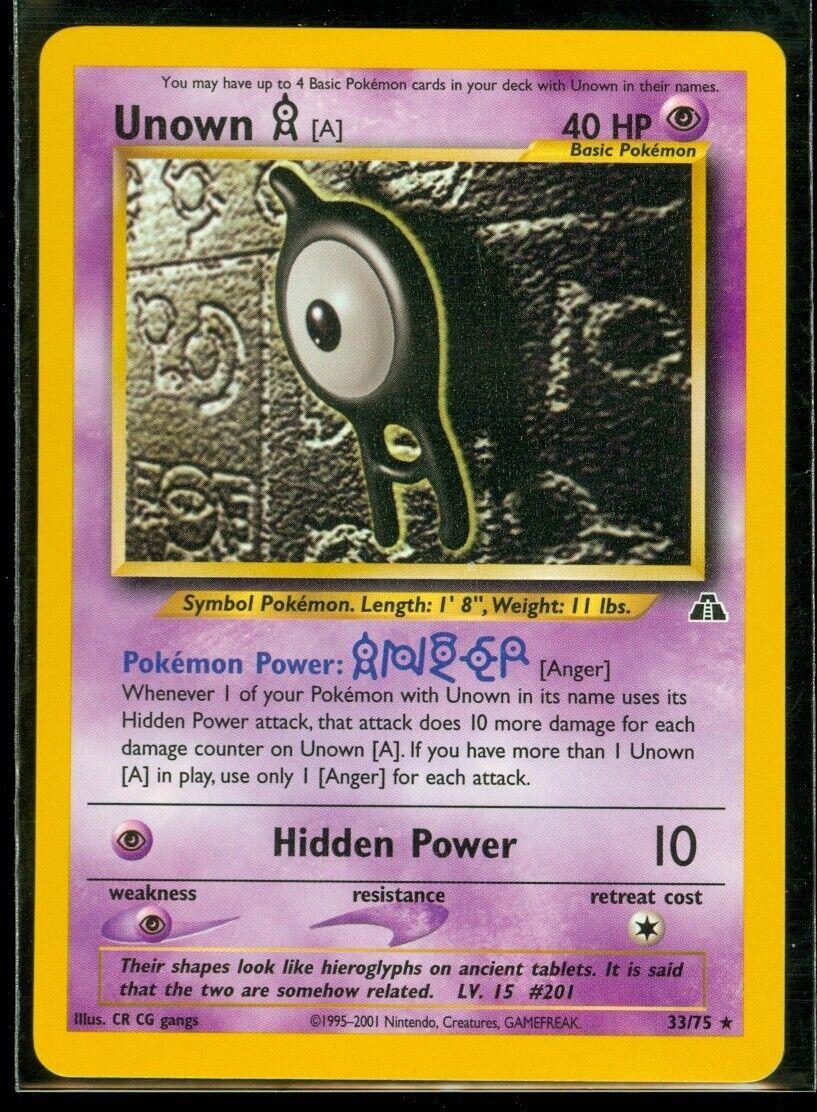 Unown [A] 033/075 - Neo Discovery Unlimited - Rare