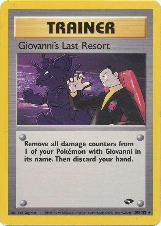 Giovanni's Last Resort 105/132 - Gym Challenge Unlimited - Rare