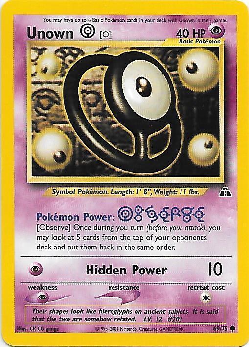 Unown [O] 069/075 - Neo Discovery Unlimited - Common