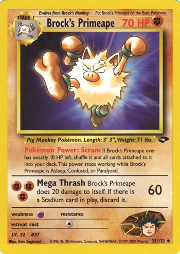Brock's Primeape (35/132) - Gym Challenge Unlimited - Uncommon