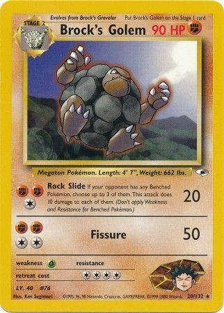 Brock's Golem 020/132 - Gym Heroes Unlimited - Rare