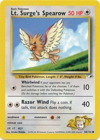 Lt. Surge's Spearow 083/132 - Gym Heroes Unlimited - Common