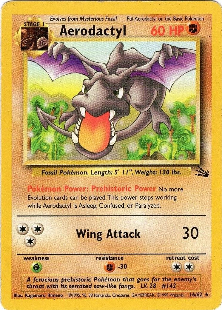Aerodactyl 016/062 - Fossil Unlimited - Rare