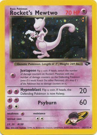 Rocket's Mewtwo (14/132) - Gym Challenge Unlimited Holofoil - Holo Rare