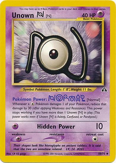Unown [N] 050/075 - Neo Discovery Unlimited - Uncommon