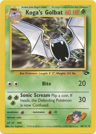 Koga's Golbat 046/132 - Gym Challenge Unlimited - Uncommon