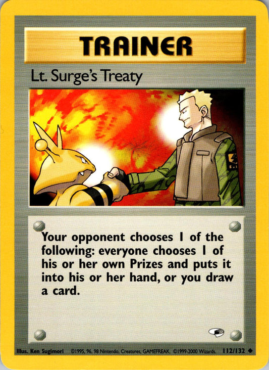 Lt. Surge's Treaty 112/132 - Gym Heroes Unlimited - Uncommon