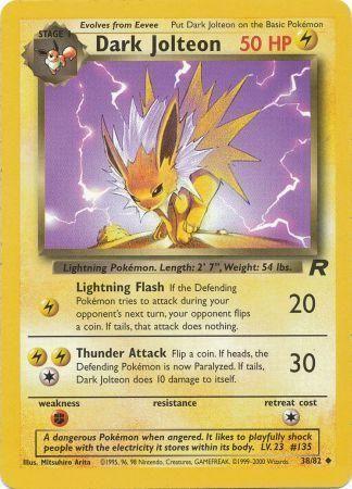 Dark Jolteon 038/082 - Team Rocket Unlimited - Uncommon