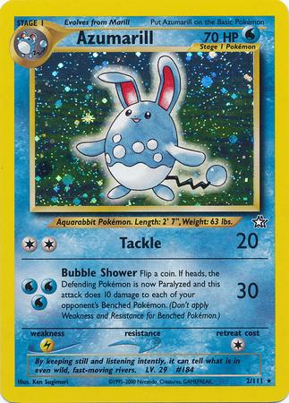 Azumarill 002/111 - Neo Genesis Unlimited Holofoil - Holo Rare