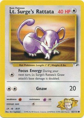 Lt. Surge's Rattata 082/132 - Gym Heroes Unlimited - Common