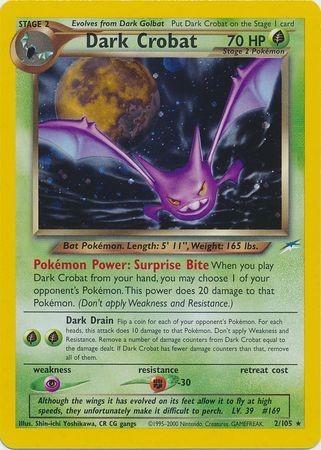 Dark Crobat 002/105 - Neo Destiny Unlimited Holofoil - Holo Rare