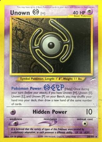 Unown [H] 028/105 - Neo Destiny Unlimited - Rare