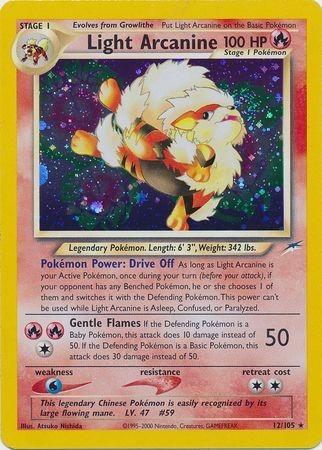 Light Arcanine 012/105 - Neo Destiny Unlimited Holofoil - Holo Rare