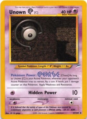Unown [C] 057/105 - Neo Destiny Unlimited - Uncommon