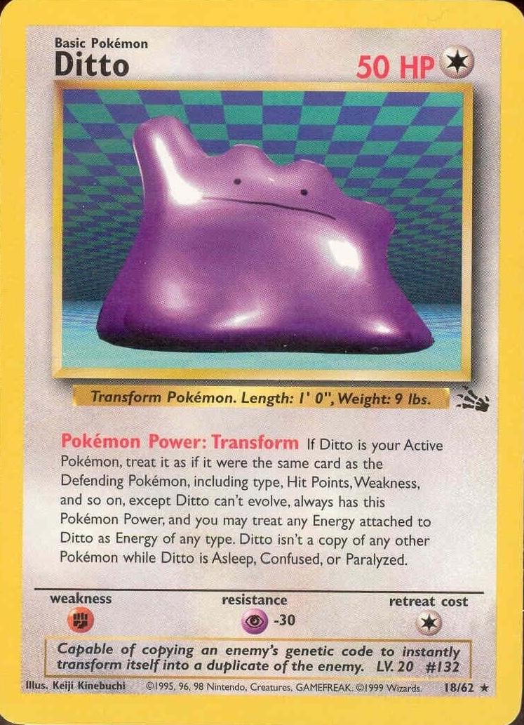 Ditto 018/062 - Fossil Unlimited - Rare