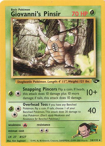 Giovanni's Pinsir 024/132 - Gym Challenge Unlimited - Rare