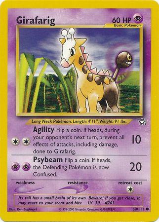Girafarig 058/111 - Neo Genesis Unlimited - Common