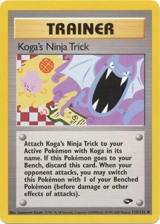 Koga's Ninja Trick 115/132 - Gym Challenge Unlimited - Uncommon