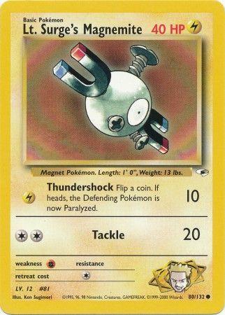 Lt. Surge's Magnemite 080/132 - Gym Heroes Unlimited - Common