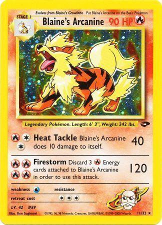 Blaine's Arcanine 001/132 - Gym Challenge Unlimited Holofoil - Holo Rare