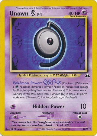 Unown [D] 047/075 - Neo Discovery Unlimited - Uncommon