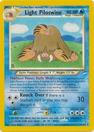 Light Piloswine 026/105 - Neo Destiny Unlimited - Rare