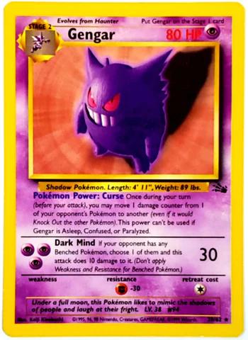 Gengar 020/062 - Fossil Unlimited - Rare