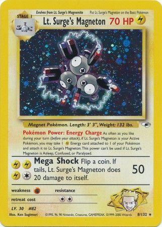 Lt. Surge's Magneton 008/132 - Gym Heroes Unlimited Holofoil - Holo Rare