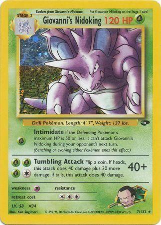 Giovanni's Nidoking 007/132 - Gym Challenge Unlimited Holofoil - Holo Rare