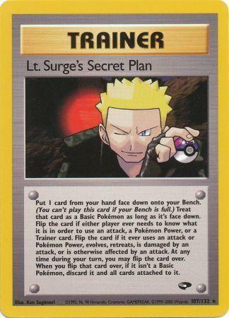 Lt. Surge's Secret Plan 107/132 - Gym Challenge Unlimited - Rare