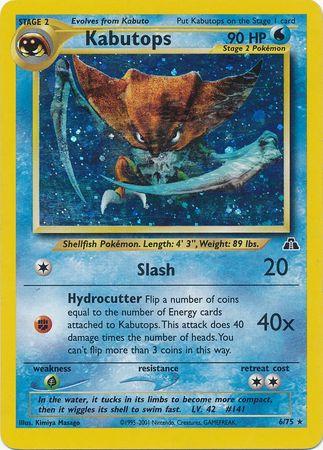 Kabutops 006/075 - Neo Discovery Unlimited Holofoil - Holo Rare