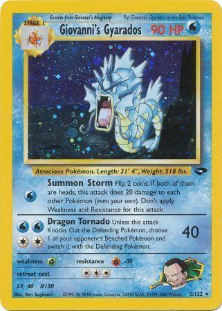 Giovanni's Gyarados 005/132 - Gym Challenge Unlimited Holofoil - Holo Rare