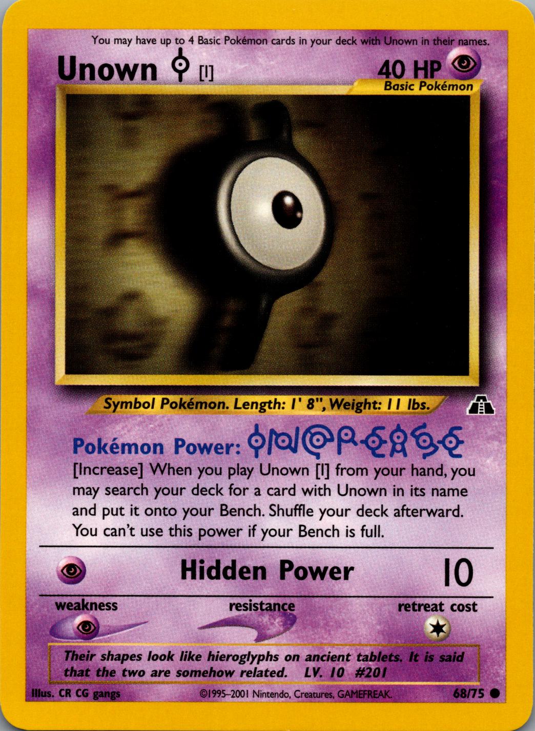 Unown [I] 068/075 - Neo Discovery Unlimited - Common