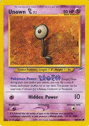 Unown [L] 086/105 - Neo Destiny Unlimited - Common