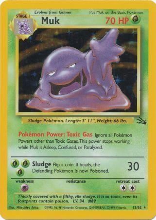 Muk 013/062 - Fossil Unlimited Holofoil - Holo Rare