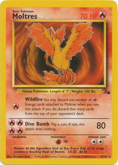 Moltres 027/062 - Fossil Unlimited - Rare