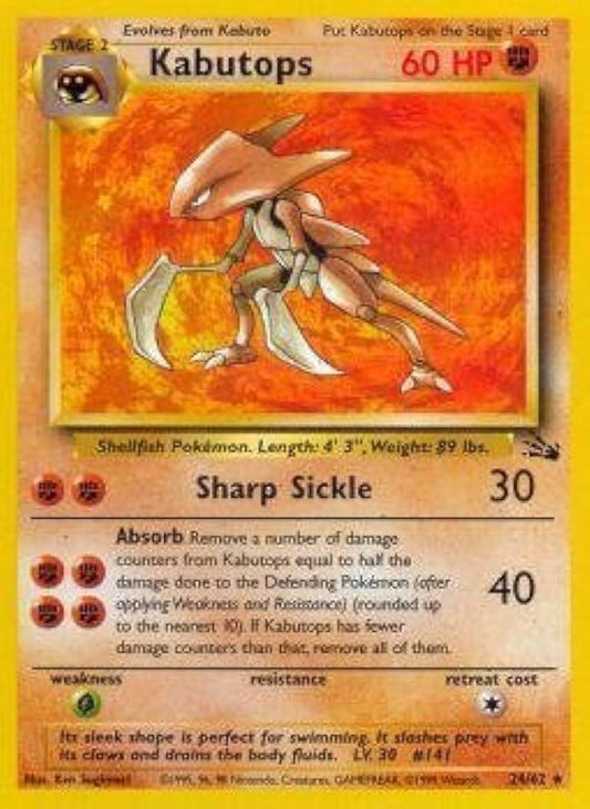 Kabutops 024/062 - Fossil Unlimited - Rare