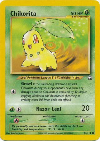 Chikorita 054/111 - Neo Genesis Unlimited - Common