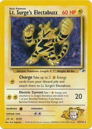 Lt. Surge's Electabuzz 027/132 - Gym Heroes Unlimited - Rare