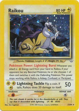 Raikou 013/064 - Neo Revelation Unlimited Holofoil - Holo Rare
