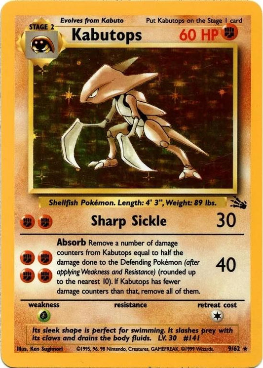Kabutops 009/062 - Fossil Unlimited Holofoil - Holo Rare
