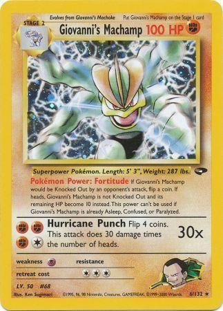 Giovanni's Machamp 006/132 - Gym Challenge Unlimited Holofoil - Holo Rare