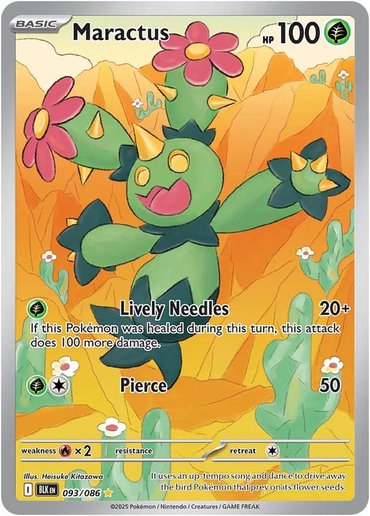 Maractus (93/086) - SV Black Bolt Holofoil - Illustration Rare